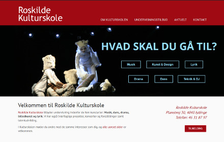 Roskilde Kulturskole Wordpress website