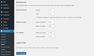 Indstillinger medier