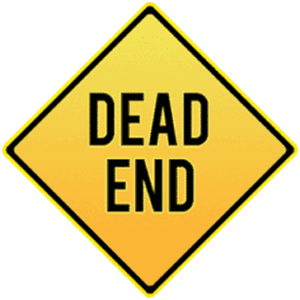 blind vej på hjemmesiden